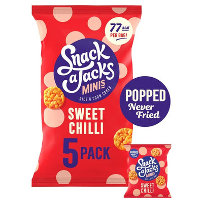 M&S Snack a Jacks Sweet Chilli Popped Rice and Corn Cakes Multipack 19g (Pack of 5)- Buy online at McGrocer
