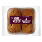M&S M&S Made Without Blueberry Muffins Gluten-Free Muffins 4 Pack- Buy online at McGrocer