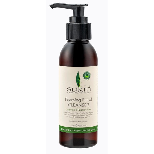 Sukin natural foaming facial cleanser 125ml (British brand)