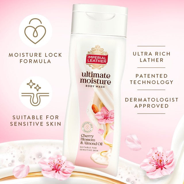 Imperial Leather cherry blossom and almond oil body wash 225ml, UK version