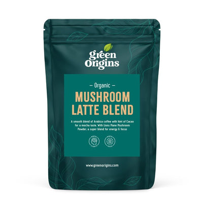 Green Origins Bio Super Mushroom Latte Blend Pulvermischung 100g