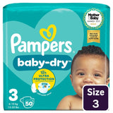 M&S Pampers Baby-Dry Nappies Size 3 Essential Pack 50 Count- Buy online at McGrocer