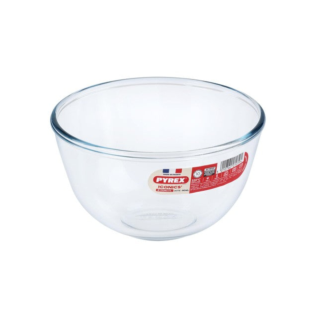 Pyrex glass mixing bowl 1L, imported from the UK