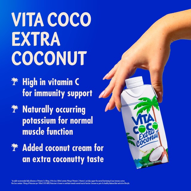 Vita Coco extra coconut water multipack 12 x 330ml (British brand)