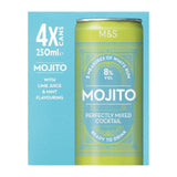 M&S Mojito ready-to-drink cocktail 4 x 250ml, imported from the UK