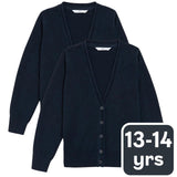 M&S Cotton Cardigan with StayNEW Children's Cardigan 2-Pack 13-14