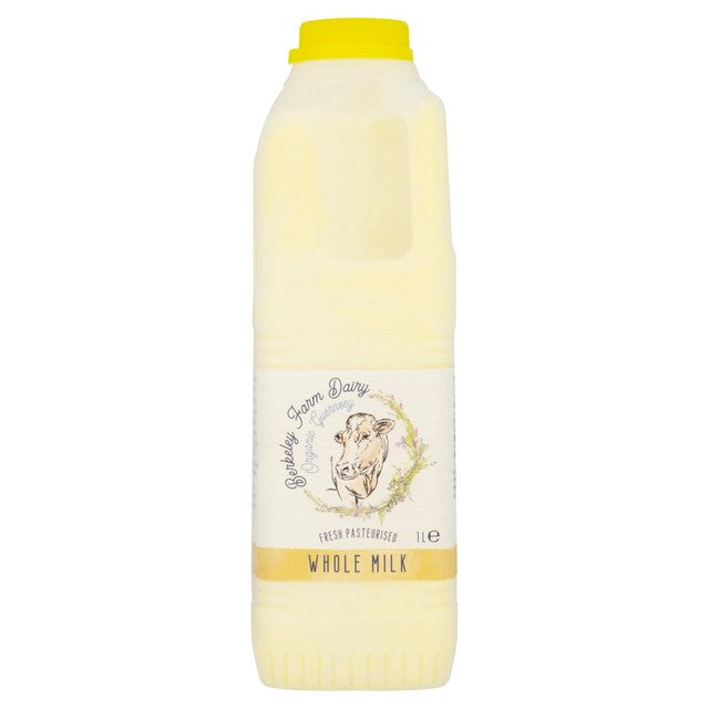 Berkeley Farm Dairy Organic Guernsey Unhomogenised Whole Milk 1L - British product