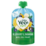 Yeo Valley Little Yeos Organic Blueberry Banana Whole Milk Smooth Yogurt 6M 90g