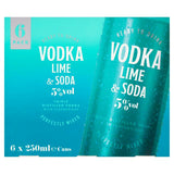 Sainsburys Lime Soda Vodka 6 x 250ml
