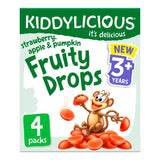 M&S Kiddylicious Strawberry, Apple & Pumpkin Fruity Drops Kids Fruit Snack 4 x 16g- Buy online at McGrocer