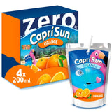 Capri Sun Orange Zero kids juice drink 4 x 200ml - British product