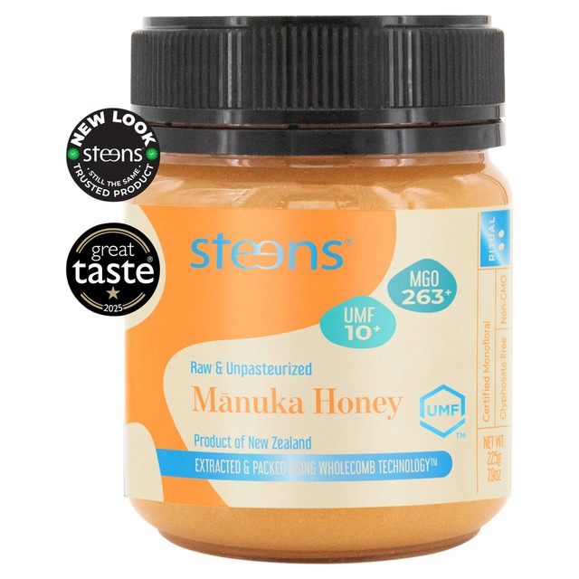 Steens MGO 263 UMF10 Manuka Honey 225g (British brand)