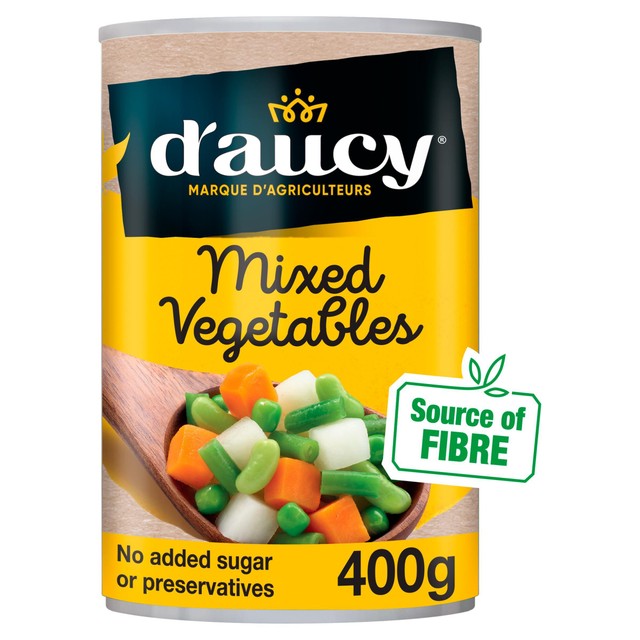 D'aucy mixed vegetables 400g can - British product