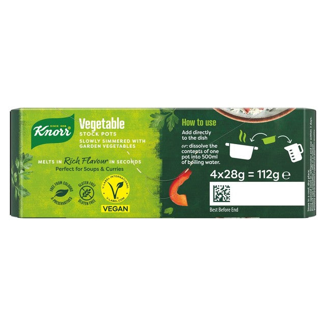 Knorr vegetable stock pot 4 x 28g, UK version