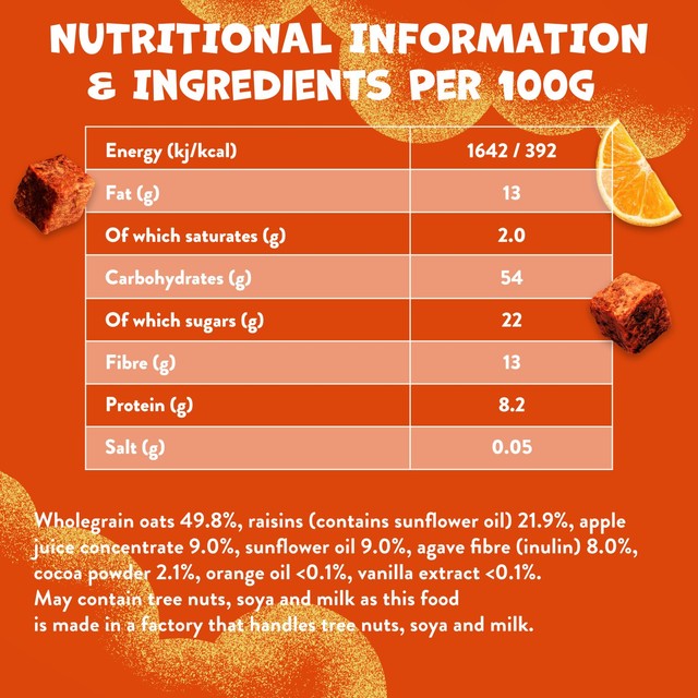 Goodies Chocolate Orange Mini Flapjack Bites 4 x 23g, UK version