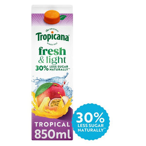 Tropicana Fresh & Light Tropical Fruit Juice Blend 850ml