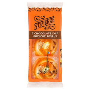 St Pierre Choc Chip Brioche Swirls 6 Pack