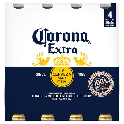 M&S Corona Extra Meksikansk Lager Øl 4 x 330ml Flasker- Kjøp på nett hos McGrocer