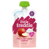 M&S Little Freddie Organic Pink Lady Apple Yoghurt Baby Food Pouch 100g for 6+ Months- Buy online at McGrocer