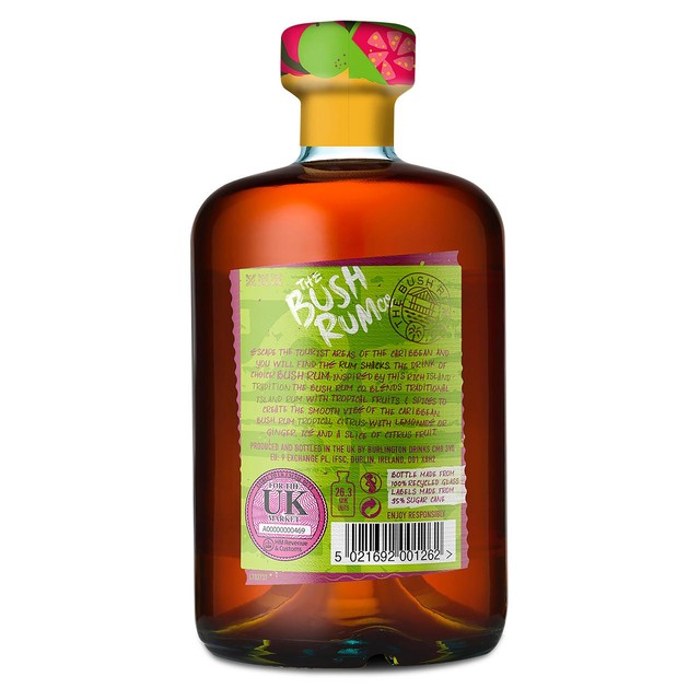 The Bush Rum Co. Tropical Citrus Spiced Rum 70cl (British brand)