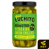 Gran Luchito roasted sliced serrano green chillies 215g, UK version