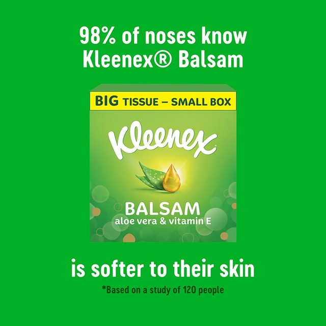 Kleenex Balsam extra large compact pocket tissues, UK version