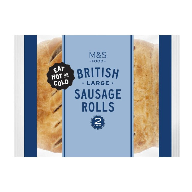 M&S British pork sausage rolls 2 pack, imported from the UK