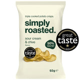 M&S simply roasted Sour Cream & Chive Crisps 93g- Buy online at McGrocer