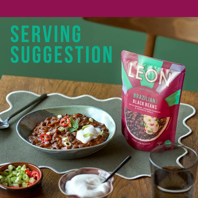 Leon Brazilian Style Black Beans 250g, UK version