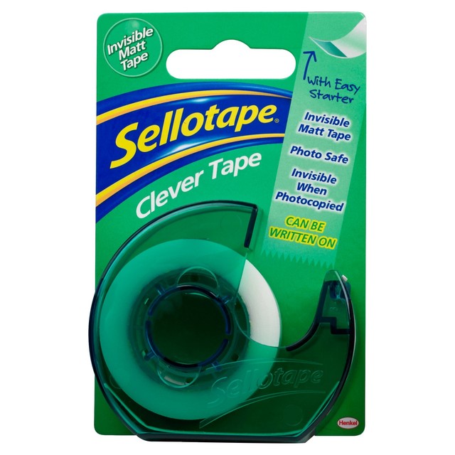 Sellotape Clever 18mm adhesive tape dispenser (British brand)