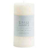 M&S M&S Ridged Pillar Candle White- Buy online at McGrocer