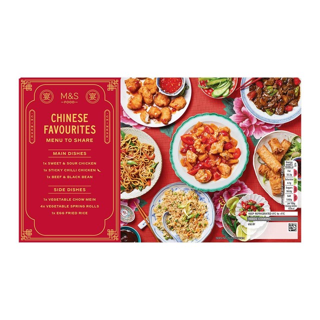 M&S Chinese favourites takeaway box 1.37kg, imported from the UK