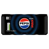 Pepsi Max sugar-free cola 8x330ml cans, imported from the UK