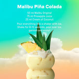Malibu Original White Rum with Coconut Flavour 1L, imported from the UK
