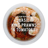 Grosses crevettes marinées M&S aux tomates séchées et au basilic (entrée de fruits de mer, 135 g)