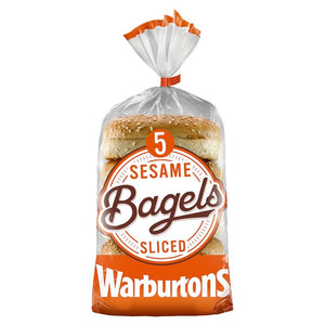 Warburtons Soft & Sliced Sesame Bagels 5 Pack