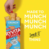 Ryvita sea salt cider vinegar flatbread 125g, imported from the UK