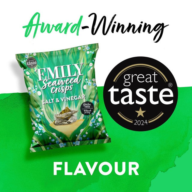Emily Seaweed Crisps Salt & Vinegar 18g - British product