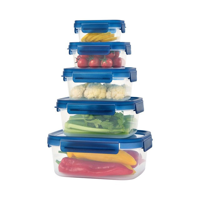LocknLock NestnLock blue food storage containers 5-piece set, UK version