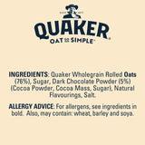 Quaker Hazelnut Chocolate porridge sachets 10 sachets, imported from the UK