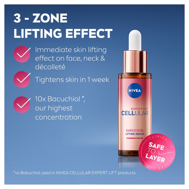 Nivea Cellular Lift Serum 30ml, imported from the UK