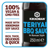 Kikkoman Korean Style Teriyaki BBQ Sauce bottle, UK version