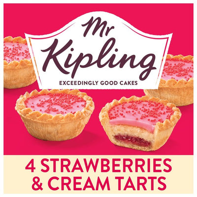 M&S Mr Kipling Strawberries and Cream Tarts 4 Pack- Buy online at McGrocer