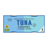 M&S M&S Tuna Chunks in Spring Water Canned Tuna 4 x 160g- Buy online at McGrocer