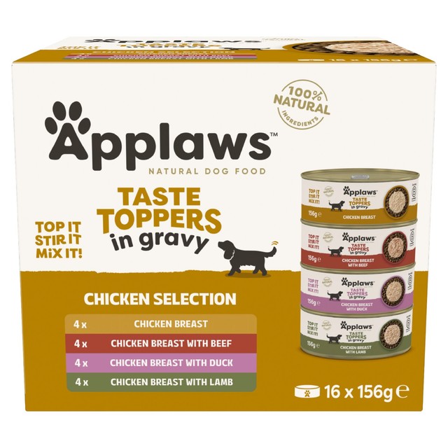 Applaws dog gravy topper mixed multipack 16 x 156g - British product