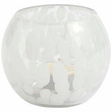 M&S Confetti Glass Tealight Holder White One Size, imported from the UK