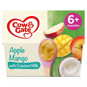 Cow & Gate Apple Mango with Coconut Milk Baby Food Pot Pack of 4 95g