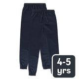 M&S Kids Cotton-Rich Joggers Navy 4-5 Years (Pack of 2)
