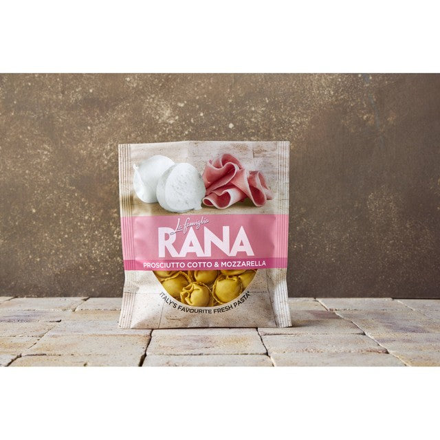 Rana prosciutto cotto and mozzarella fresh tortelloni 250g, imported from the UK