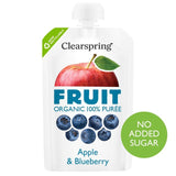 M&S Clearspring Organic Fruit Puree Apple & Blueberry Baby Food Pouch 100g- Buy online at McGrocer